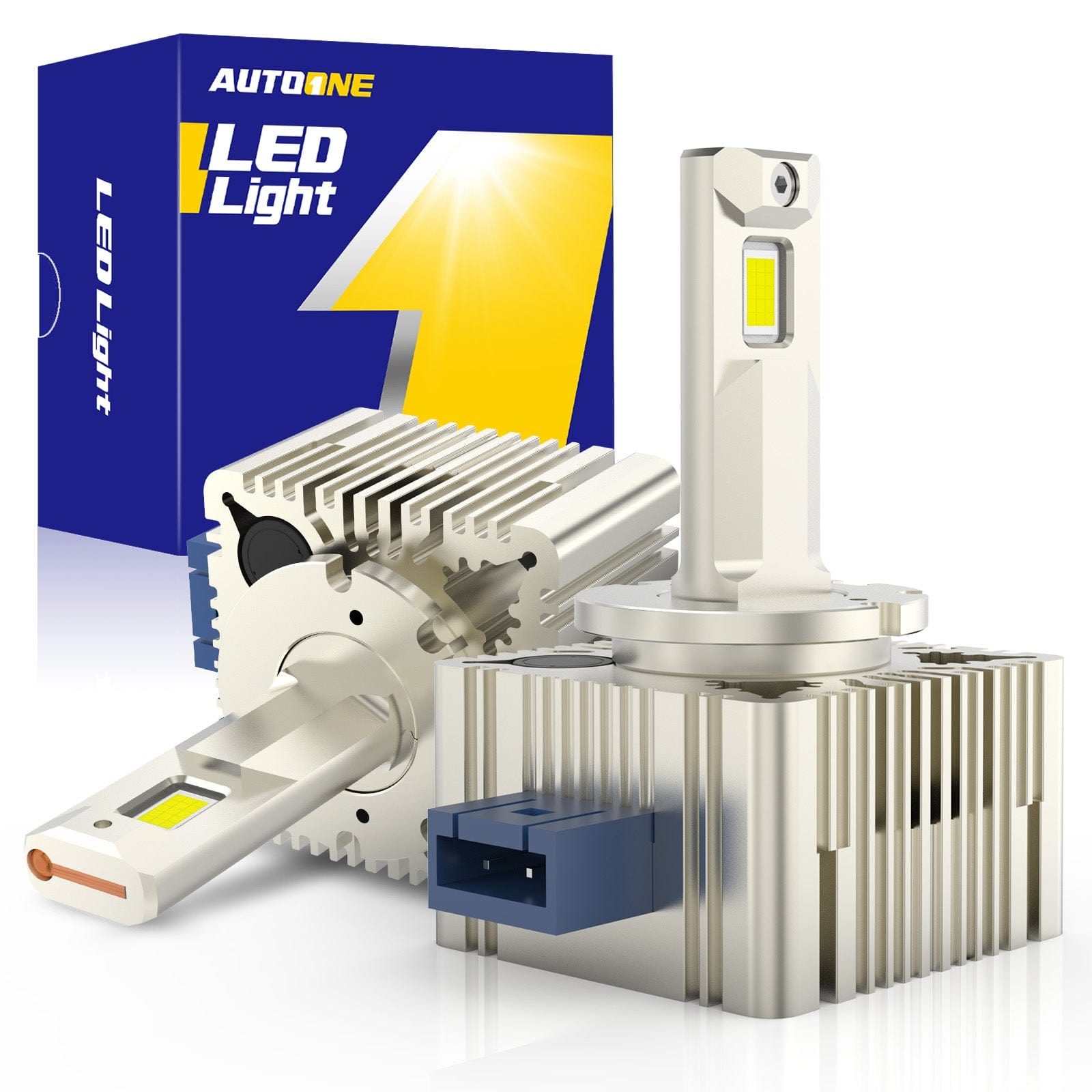 Autoone Headlight Bulb 24000LM D3S D3R Bulb 6000K Diamond White High and Low Beam D3S D3R Original Bulb Replacement