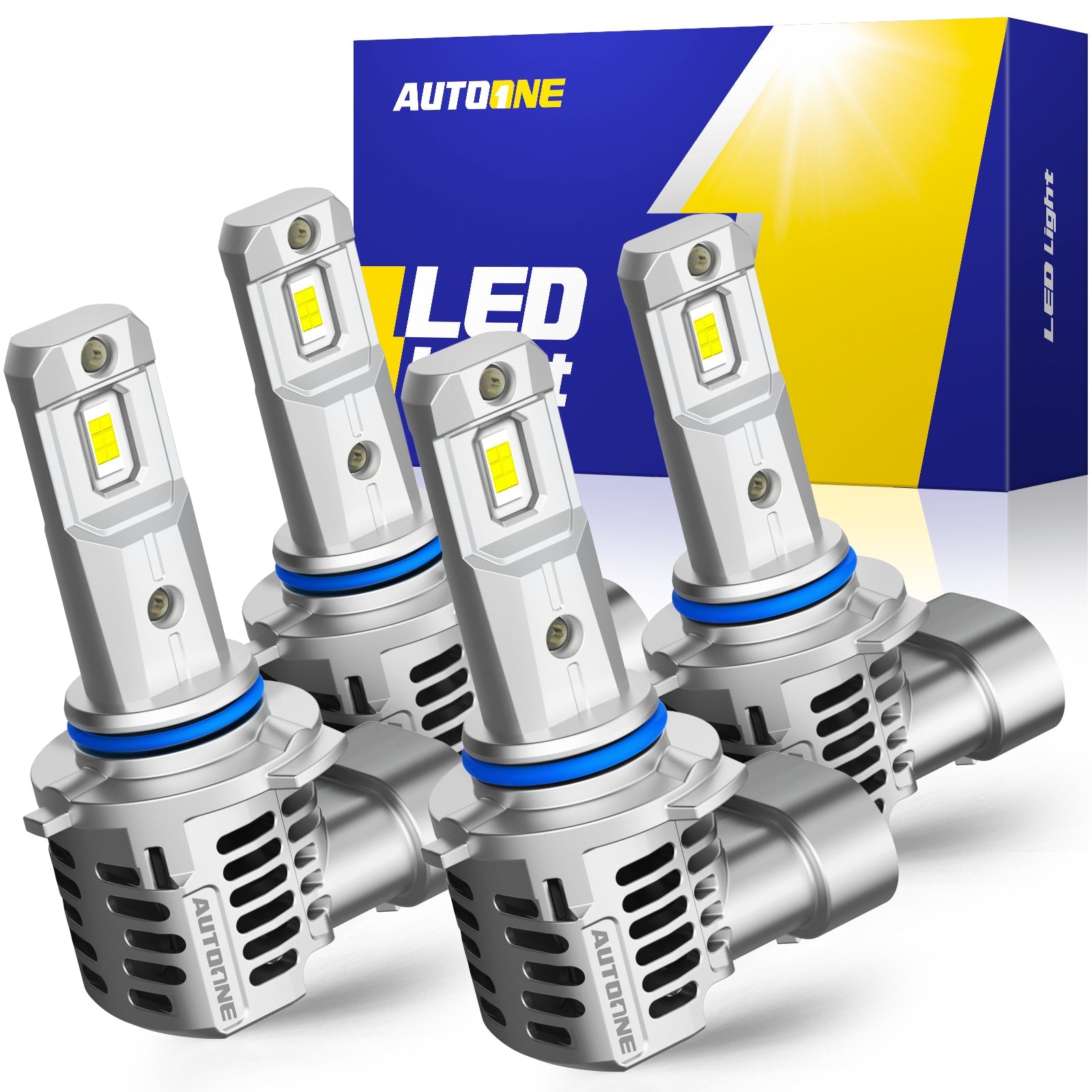 9005+9006 LED Headlight Bulbs Kit 40000LM 6500K White 4 PCS – AUTOONE