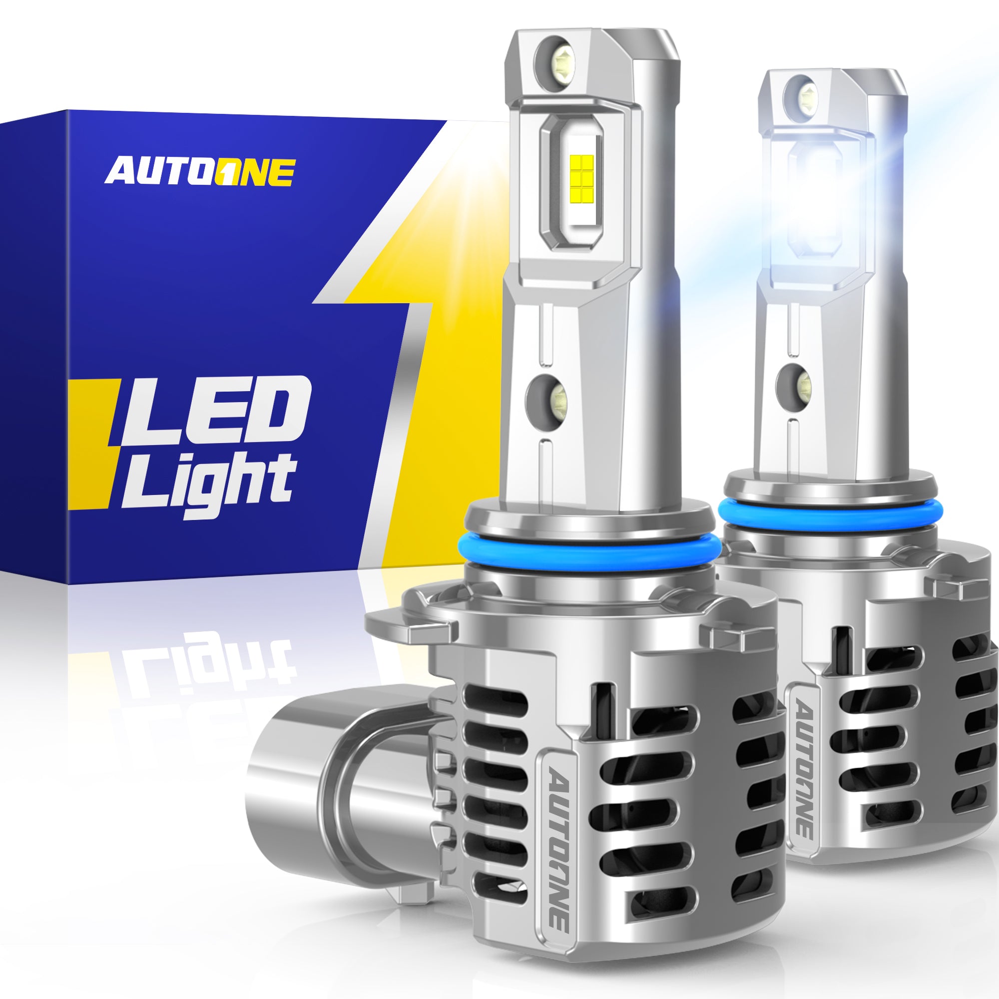 Autoone Headlight Bulb 9005 HB3 LED Automotive Headlight Bulbs 22000LM 6500K White 2 PCS