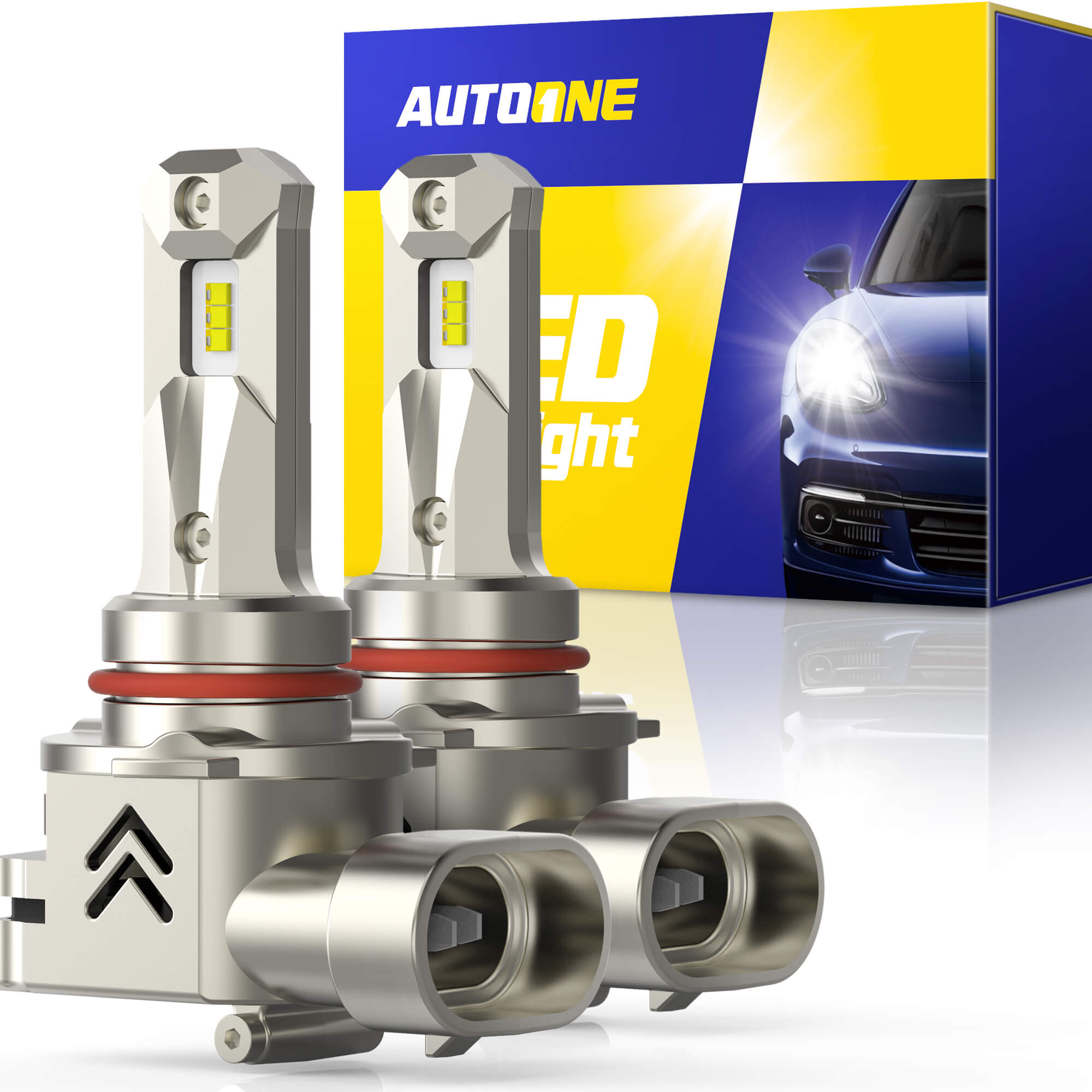 Autoone Headlight Bulb 9005 HB3 LED Headlight Bulbs 14000LM 6000K White 2Pcs