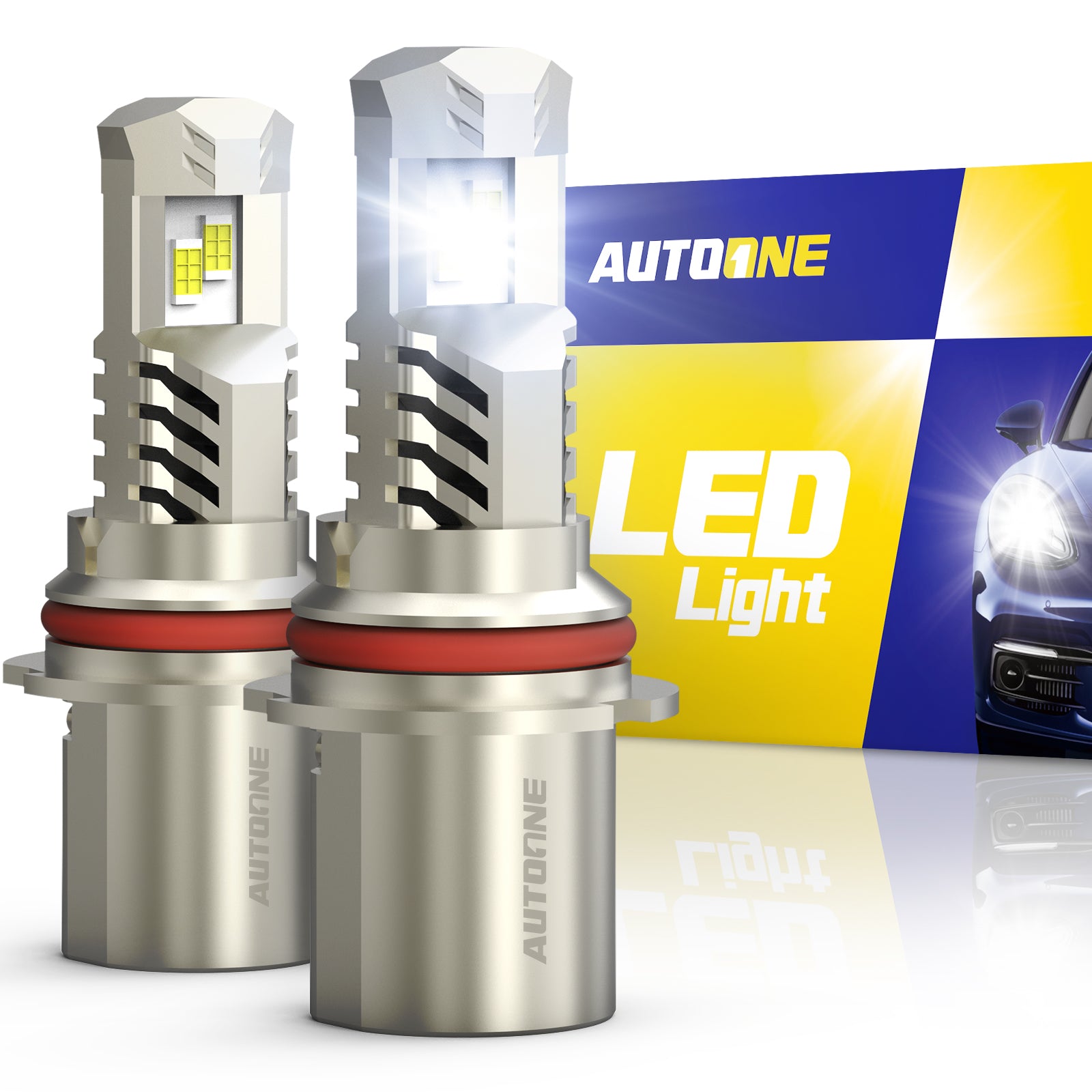 Autoone Headlight Bulb 9007 HB5 LED Headlight Bulbs 6000K 24000LM White