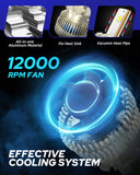 Autoone Headlight Bulb AUTOONE D4S D4R Headlight Bulb, 24000LM 600% Brighter, 6000K Diamond White High Low Beam D4S D4R Bulb