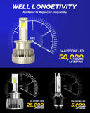 Autoone Headlight Bulb AUTOONE D4S D4R Headlight Bulb, 24000LM 600% Brighter, 6000K Diamond White High Low Beam D4S D4R Bulb