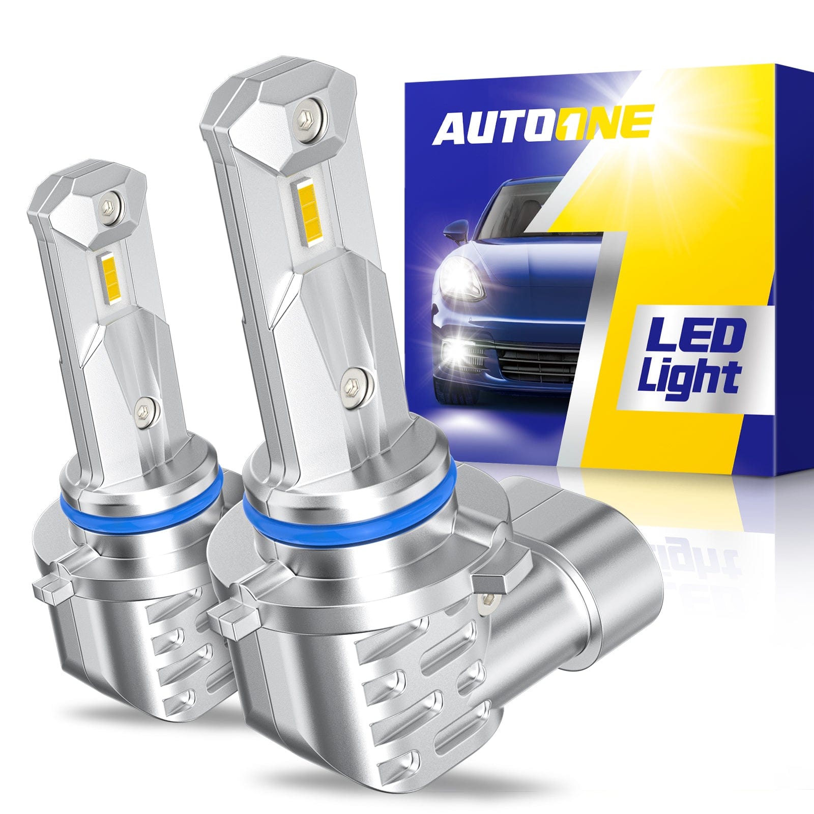 Autoone Headlight Bulb H10 9145 Fog Light DRL Bulbs 3000K Amber Yellow Light 2 PCS