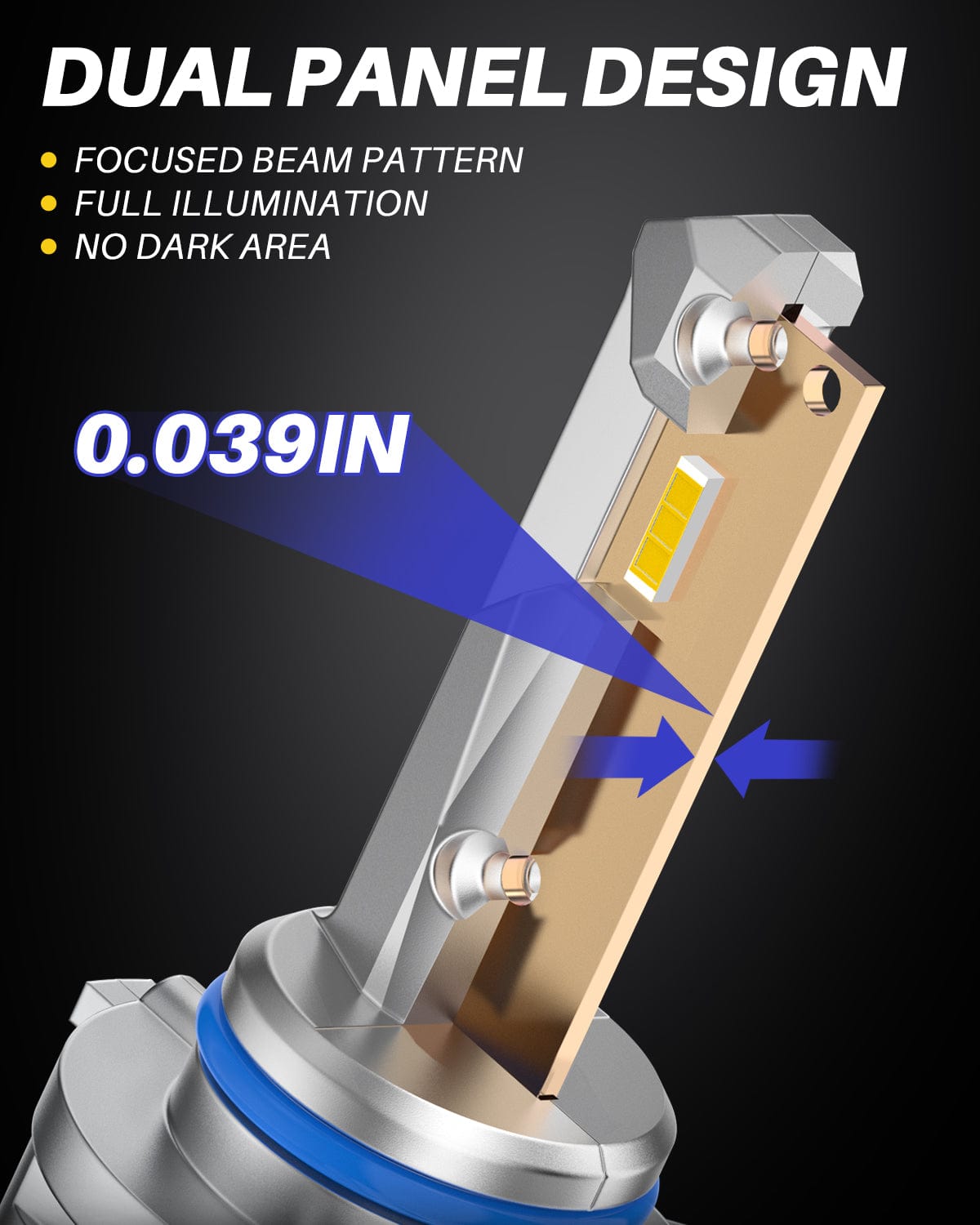 Autoone Headlight Bulb H10 9145 Fog Light DRL Bulbs 3000K Amber Yellow Light 2 PCS