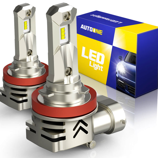 9005+H11 LED Headlight Bulbs Kit 6000K 12000LM White 4 PCS – AUTOONE