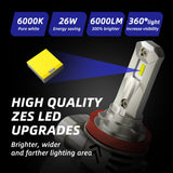 Autoone Headlight Bulb H11 LED Headlight Bulbs 14000LM 6000K White 2 PCS