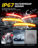 Autoone Lighting Assemblies AUTOONE LED Side Marker Lights Compatible with Dodge Charger 2015-2023, Front & Rear Fender Side Markers, Smoked Lens