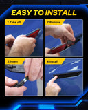 Autoone Lighting Assemblies AUTOONE LED Side Marker Lights Compatible With Ford Mustang 2015-2023, White Light Smoked Lens Rear Fender Side Markers, 2pcs