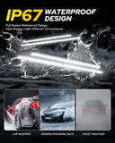 Autoone Lighting Assemblies AUTOONE LED Side Marker Lights Compatible With Ford Mustang 2015-2023, White Light Smoked Lens Rear Fender Side Markers, 2pcs