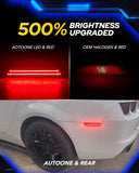 Autoone Lighting Assemblies AUTOONE LED Side Marker Lights Red & Yellow Compatible With 5th Gen Chevy Camaro 2010-2015, Turn Signal Amber & Brake Light Red