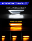 Autoone Lighting Assemblies AUTOONE Switchback LED Side Marker Lights Compatible With 10th Gen Honda Civic 2016-2021, Amber Yellow Turn Signals & White DRL