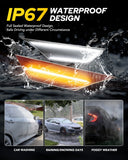 Autoone Lighting Assemblies AUTOONE Switchback LED Side Marker Lights Compatible With 10th Gen Honda Civic 2016-2021, Amber Yellow Turn Signals & White DRL