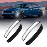 Autoone Lighting Assemblies White (4pcs) AUTOONE LED Side Marker Lights Compatible with Dodge Charger 2015-2023, Front & Rear Fender Side Markers, Smoked Lens
