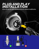 Autoone Motor Vehicle Lighting H4 9003 HB2  LED Headlight Bulb Motorcycle 6000K White 1 PCS