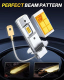 Autoone AUTOONE H3 Fog Bulb Amber, 7 Times Brighter H3 Bulb, 3 Min Quick Install, 20 Years Lifespan, No Flicker