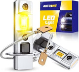 Autoone AUTOONE H3 Fog Bulb Amber, 7 Times Brighter H3 Bulb, 3 Min Quick Install, 20 Years Lifespan, No Flicker