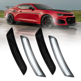AUTOONE LED Side Marker Lights White Compatible With Chevrolet Camaro 2016-2023, Front & Rear Fender Side Markers, Smoked Lens Driver & Passenger Side Bumper Lights, 4PCS