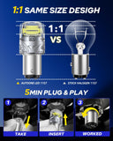 Autoone AUTOONE Upgraded 3157 LED Bulb White, 500% Super Bright & 6000K, 3156 3056 3057 LED Replacement with Projector for Backup Reverse Tail Brake DRL Signal Parking Lights, Pack of 2