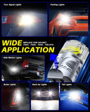 Autoone AUTOONE Upgraded 7443 7440 LED Bulb White for Backup Lights, 500% Super Bright & 360° High Luminous, T20 7441 LED Replacement with Projector for Reverse Tail Brake DRL Signal Parking Lights, Pack of 2