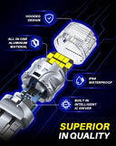 Autoone AUTOONE Upgraded 7443 7440 LED Bulb White for Backup Lights, 500% Super Bright & 360° High Luminous, T20 7441 LED Replacement with Projector for Reverse Tail Brake DRL Signal Parking Lights, Pack of 2