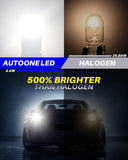 Autoone AUTOONE Upgraded 7443 7440 LED Bulb White for Backup Lights, 500% Super Bright & 360° High Luminous, T20 7441 LED Replacement with Projector for Reverse Tail Brake DRL Signal Parking Lights, Pack of 2