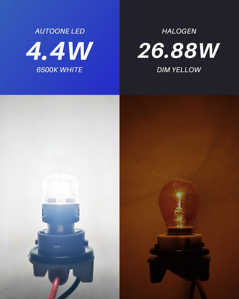 AUTOONE White 1157 LED Light Bulbs, 700% Brighter & 6500K White 7528 2