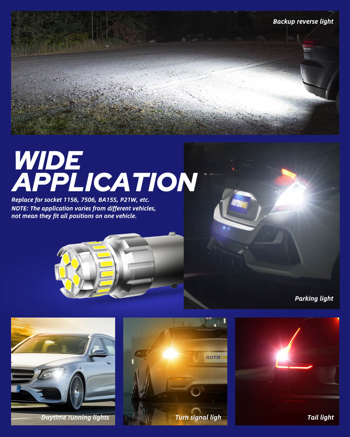 2 X Warm White 6V DC 1156 BA15S P21W Motorcycle LED Indicator Light Bulb 6 Volt - Foto 11