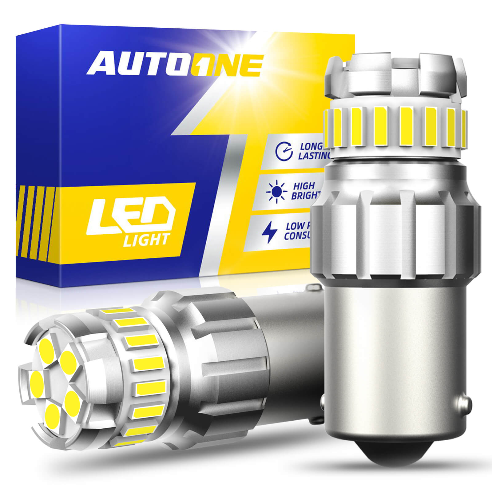 Autoone Headlight Bulb 1156 LED Daytime Running Light Bulbs 6500K White 2 PCS