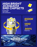 Autoone Headlight Bulb 1156 LED Daytime Running Light Bulbs 6500K White 2 PCS