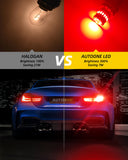 Autoone Headlight Bulb 1156 LED Reverse Light Bulb 6500K Red 2PCS