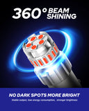 Autoone Headlight Bulb 1156 LED Reverse Light Bulb 6500K Red 2PCS