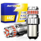 Autoone Headlight Bulb 1157 LED Brake/Tail Light Bulb 6500K Red 2 PCS
