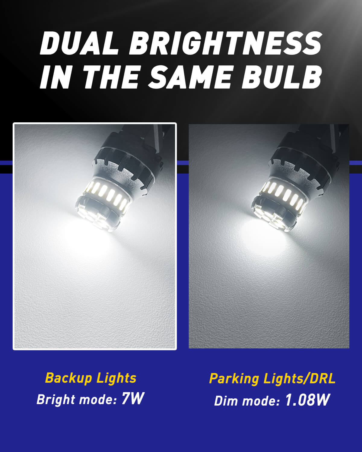 Autoone Headlight Bulb 1157 LED Headlight Light Bulb White 2 PCS