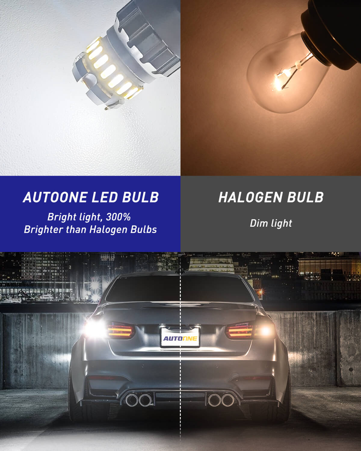 Autoone Headlight Bulb 1157 LED Headlight Light Bulb White 2 PCS
