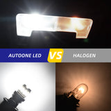 Autoone Headlight Bulb 194 T10 168 2825 W5W LED 6500K White License Plate Light Bulb  2 PCS