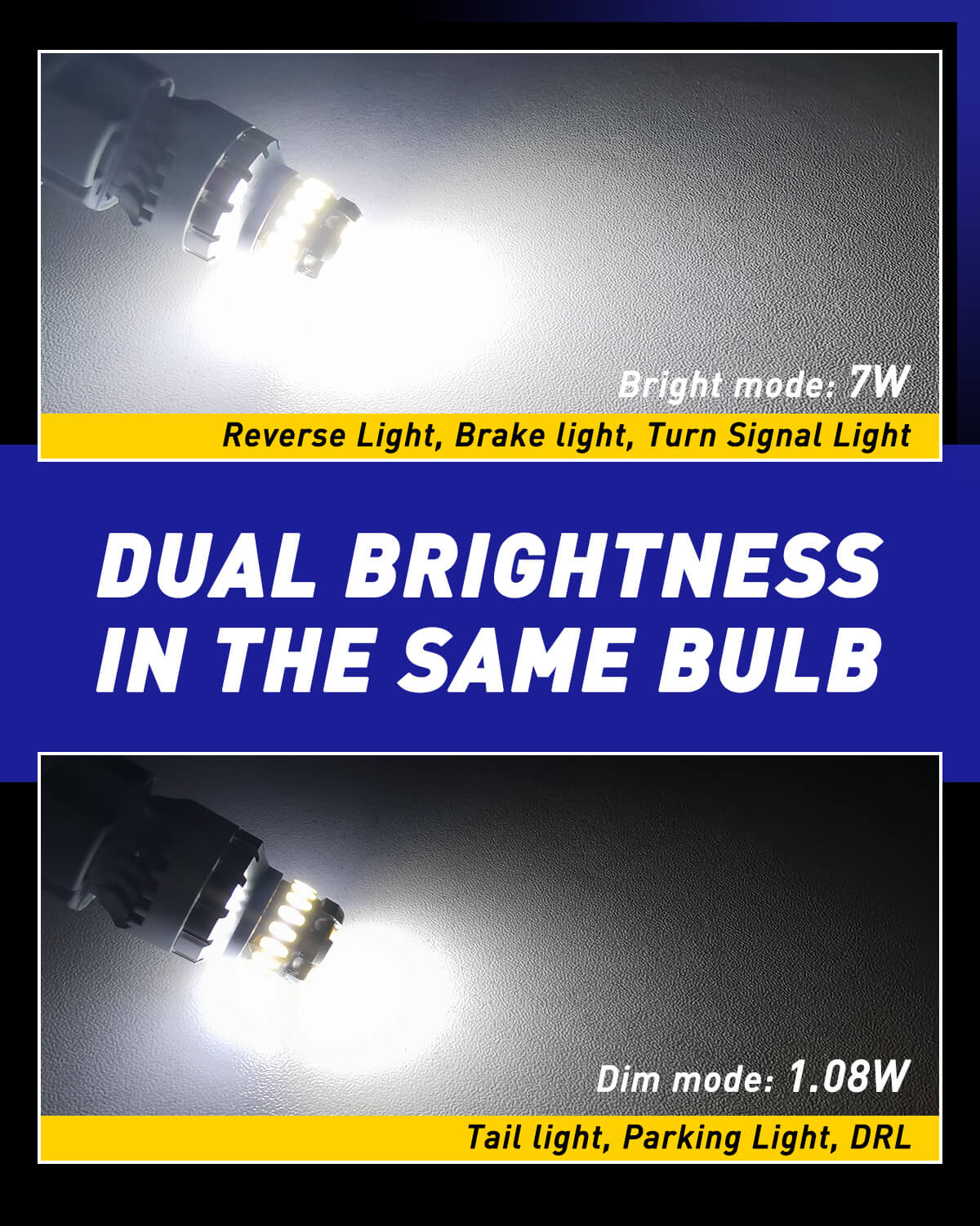 2PCS W21/5W 7443 7440 T20 W21W LED Bulbs P27/7W T25 3156 3157 P27W LED Turn  Signal Light Car Auto Brake Tail Stop Lamp Amber Red