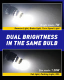 Autoone Headlight Bulb 7443 W21W LED Brake Light Bulb 6500K White 2PCS