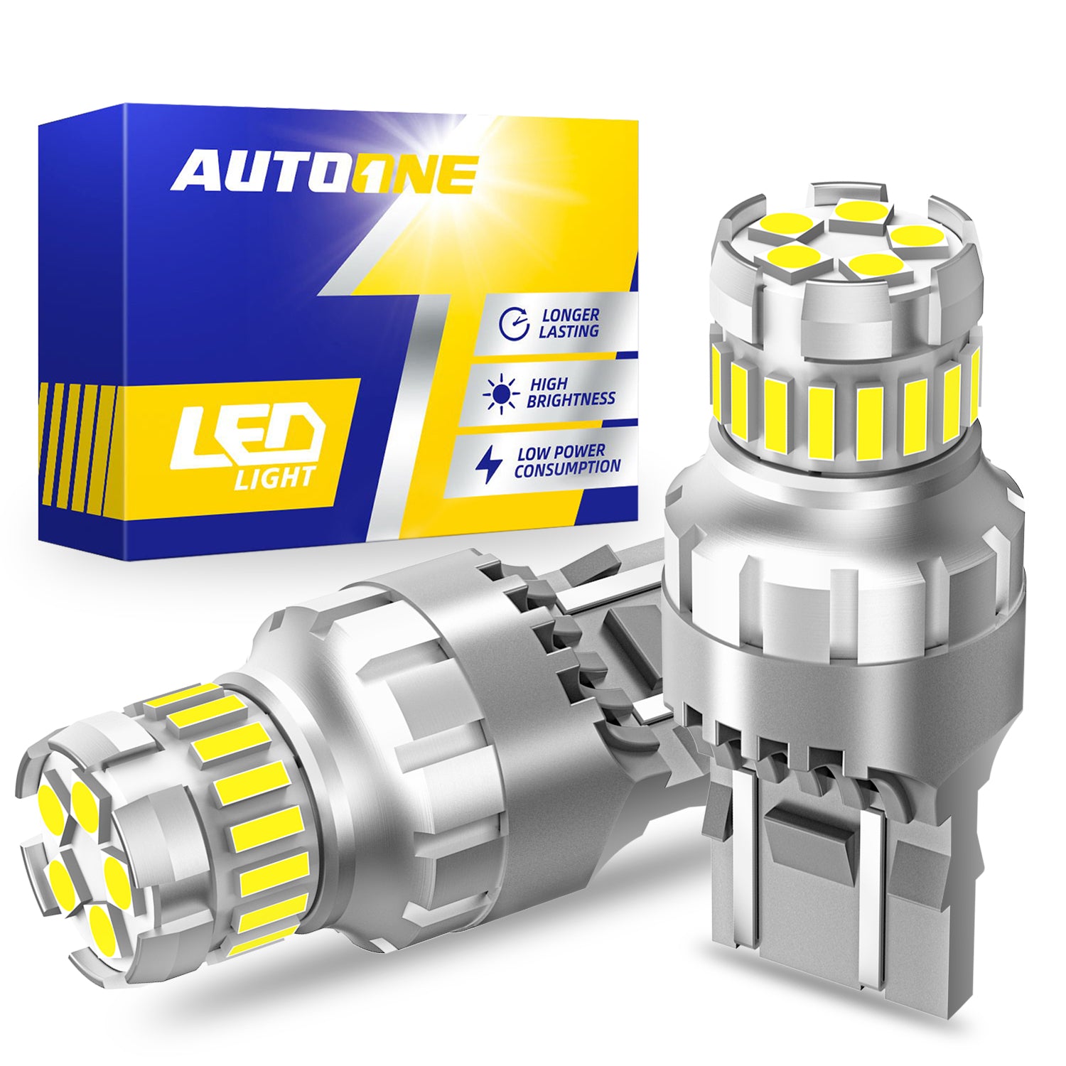 7443 W21W LED Brake Light Bulb 2800LM 6500K White 2PCS – AUTOONE