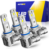 9005+9006 LED Headlight Bulbs Kit 40000LM 6500K White 4 PCS