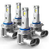 Autoone Headlight Bulb 9005+9006 LED Headlight Bulb*4pcs 9005+9006 LED Headlight Bulbs Kit 22000LM 6500K White 4 PCS