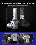 Autoone Headlight Bulb 9005 HB3 LED Automotive Headlight Bulbs 22000LM 6500K White 2 PCS