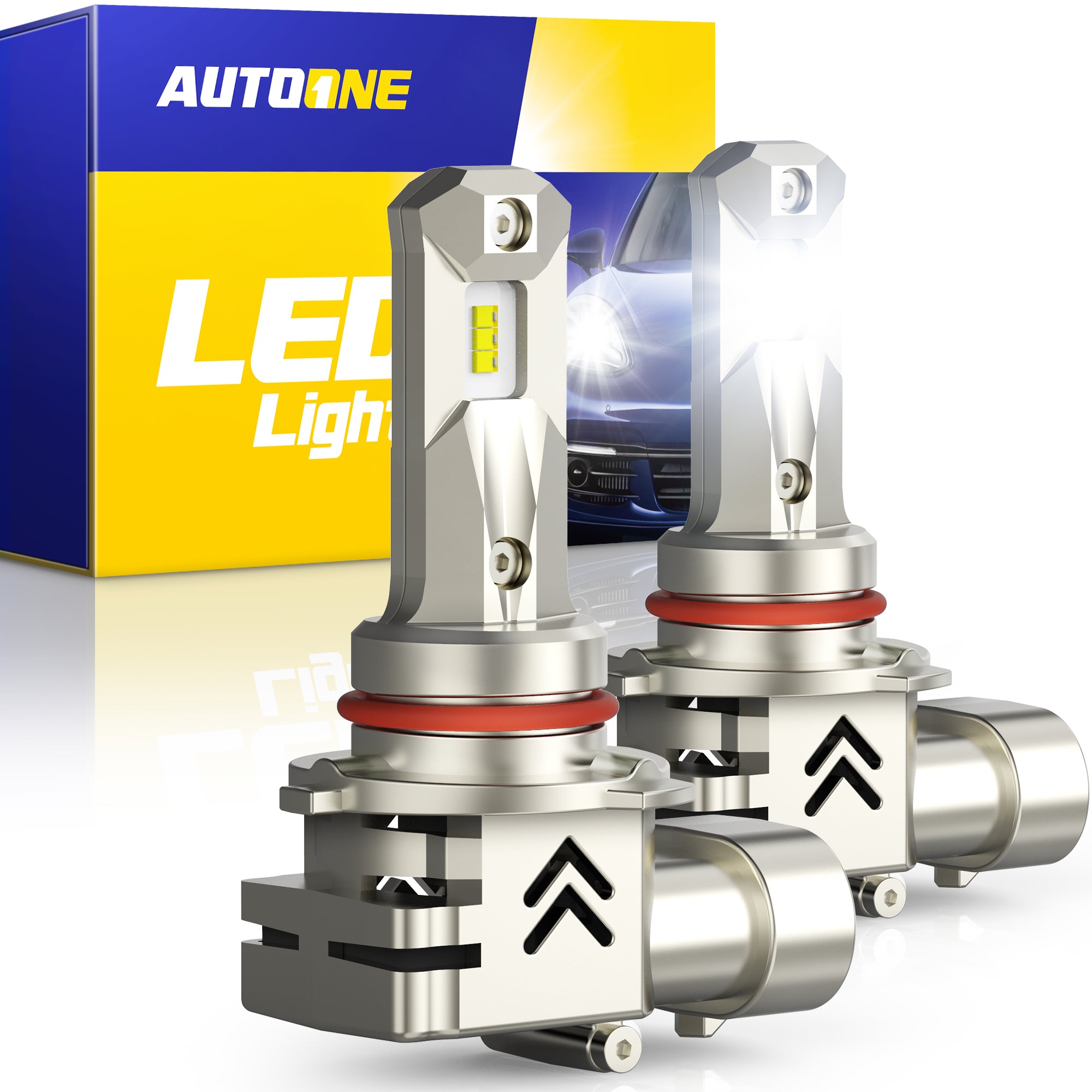 Autoone Headlight Bulb 9005 HB3 LED Headlight Bulbs 14000LM 6000K White 2Pcs