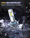 Autoone Headlight Bulb AUTOONE 9012 LED Bulb, 800% Brighter, 3 Min Quick Install, 20 Years Lifespan, No Flicker, 99% Compatibility