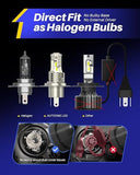 Autoone Headlight Bulb AUTOONE H4/9003/HB2 LED Bulbs Super Bright Canbus Ready Direct Fit