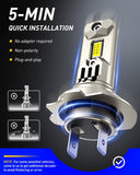 Autoone Headlight Bulb AUTOONE H7 LED Bulb, 800% Brighter, 5 Min Quick Install, 20 Years Lifespan, No Flicker, 99% Compatibility, Pack of 2