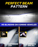 Autoone Headlight Bulb AUTOONE Upgraded H7/H7LL Light Bulb, Super Bright Real 1:1 Halogen Mini Size, 10-Year Extended Lifespan, 6500K White Illumination for Fog Lights or Daytime Running Lights, Plug and Play, Pack of 2