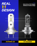 Autoone Headlight Bulb AUTOONE Upgraded H7/H7LL Light Bulb, Super Bright Real 1:1 Halogen Mini Size, 10-Year Extended Lifespan, 6500K White Illumination for Fog Lights or Daytime Running Lights, Plug and Play, Pack of 2