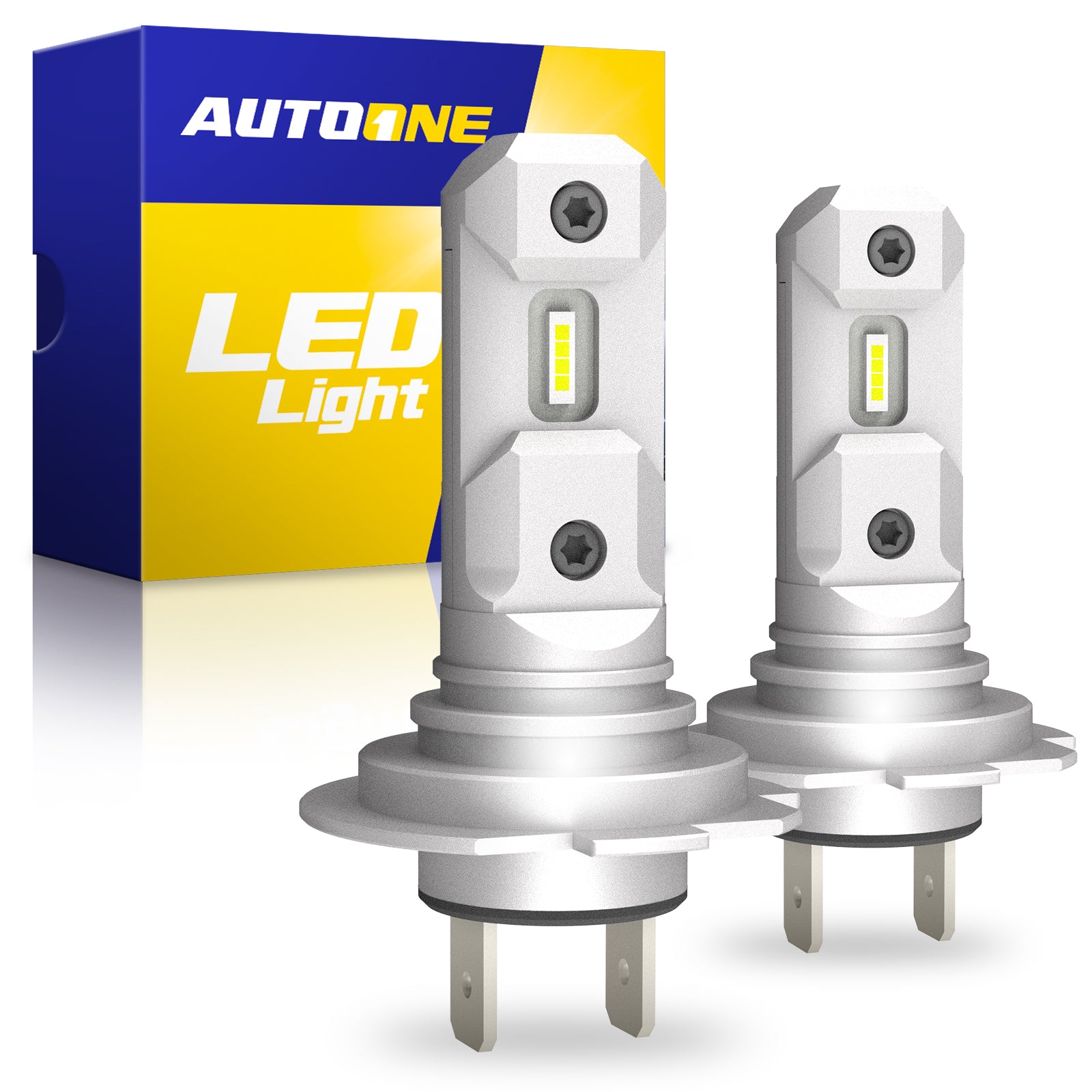 Autoone Headlight Bulb H7 LED Headlight Bulb 60W 6500K White 2 PCS