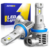 H8 H9 H11 LED Headlight Bulbs 6500K White 100W 22000LM Wireless